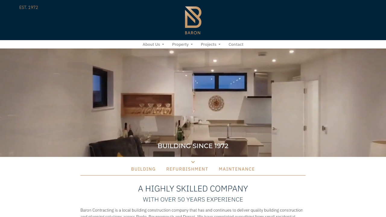 Baron website screenshot