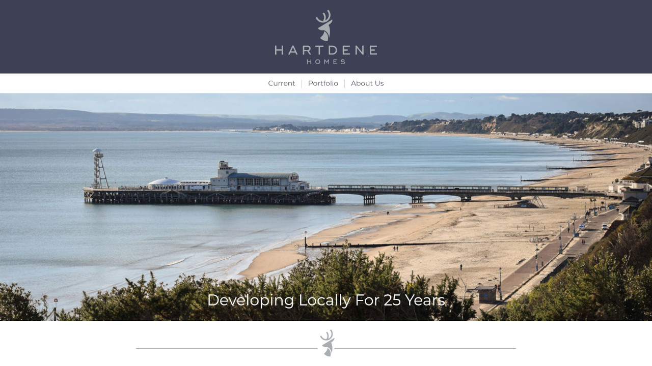 Hartdene Homes website screenshot