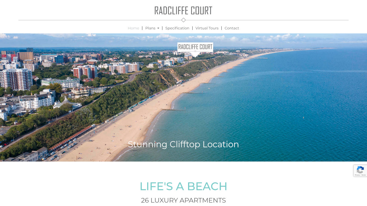 Radcliffe Court website screenshot